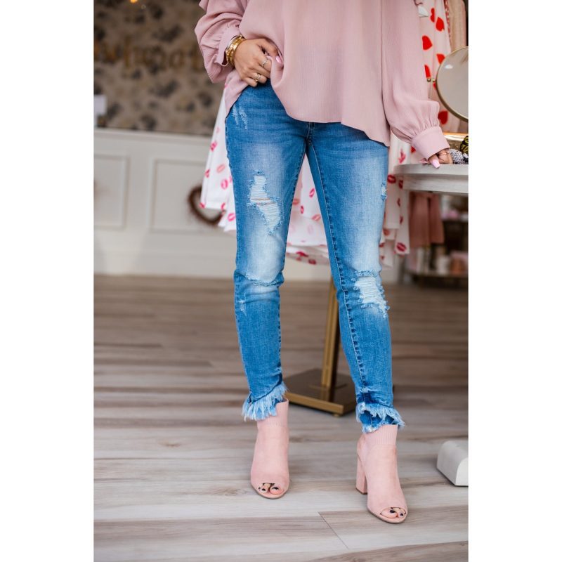 KC Distressed denim MED 2